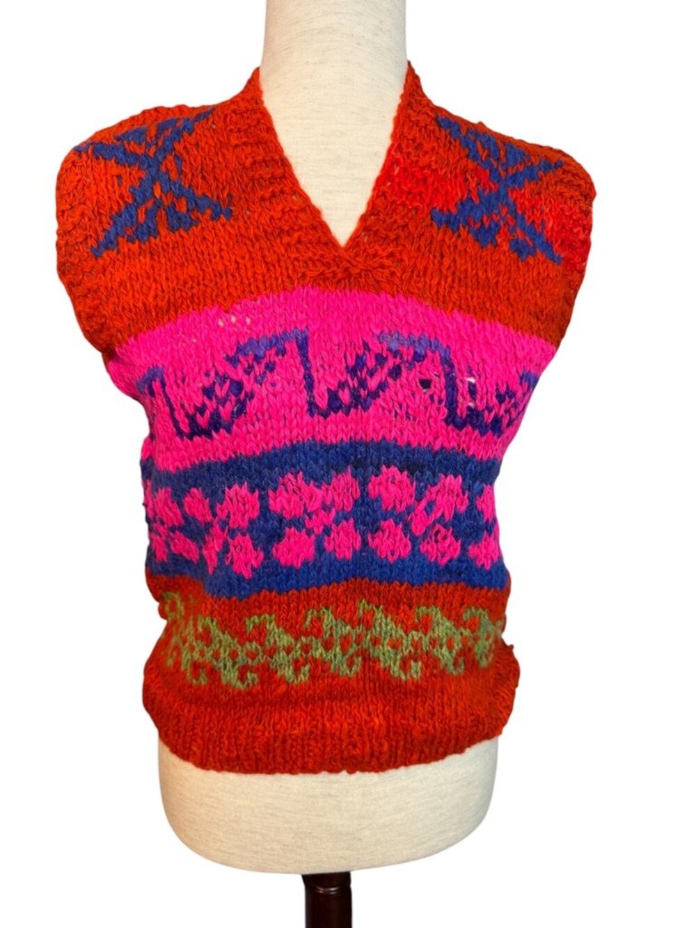 Authentic sweater made in Bolivia in the 1980s Women's Size Small